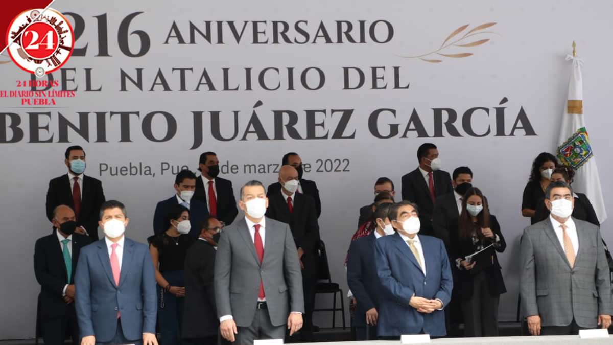 Encabeza Miguel Barbosa ceremonia por el Natalicio de Benito Juárez