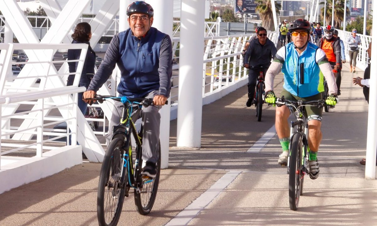 Sergio Salomón ciclopista Vía Atlixcáyotl