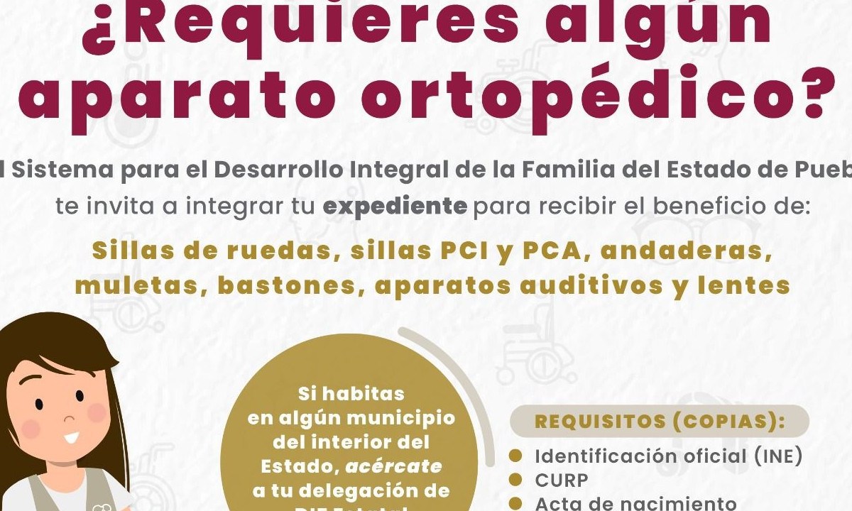 Cartel DIF /Aparatos ortopédicos