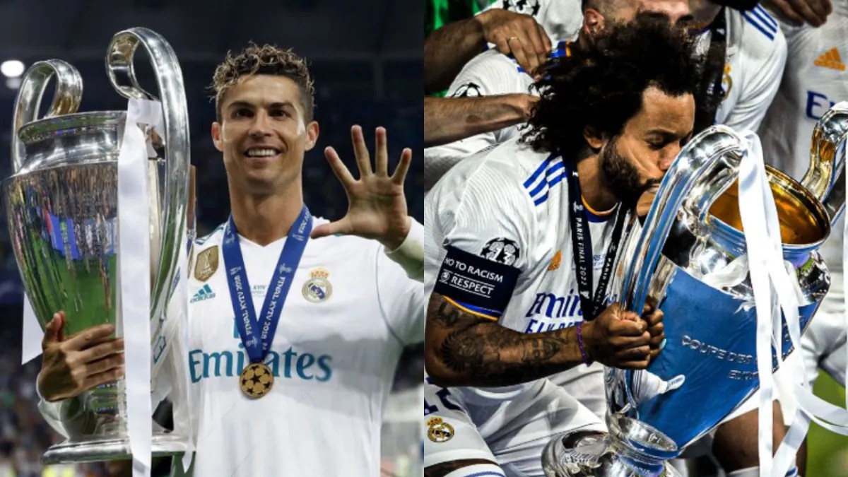 Foto:Instagram/@CR7 y Marcelo|Exjugadores del Real Madrid felicitan al club por sus 122 años de historia