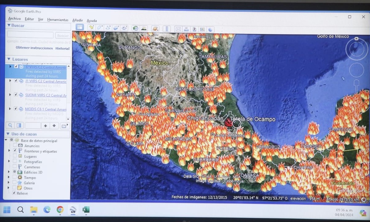 Se puede vigilar la incidencia de incendios a través de herramientas satelitales