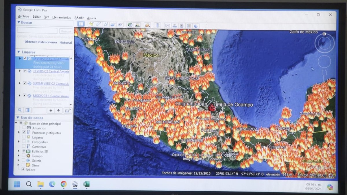 Se puede vigilar la incidencia de incendios a través de herramientas satelitales